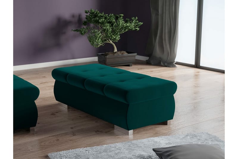 Cerys Fotpall 60 cm - Turkos - Möbler - Stolar & fåtöljer - Pall & puff - Fotpall