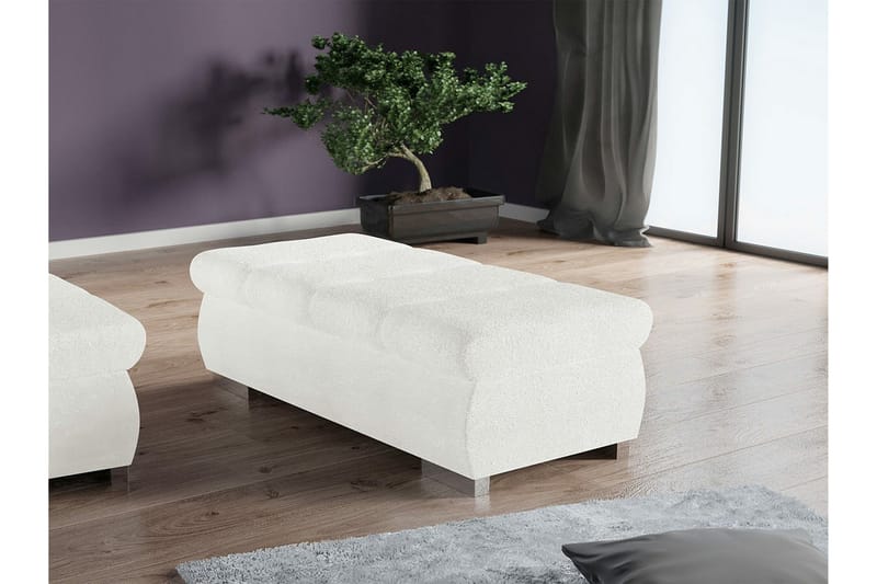 Cerys Fotpall 60 cm - Vit - Möbler - Stolar & fåtöljer - Pall & puff - Fotpall