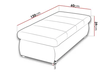 Cerys Fotpall 60 cm - Vit - Möbler - Stolar & fåtöljer - Pall & puff - Fotpall