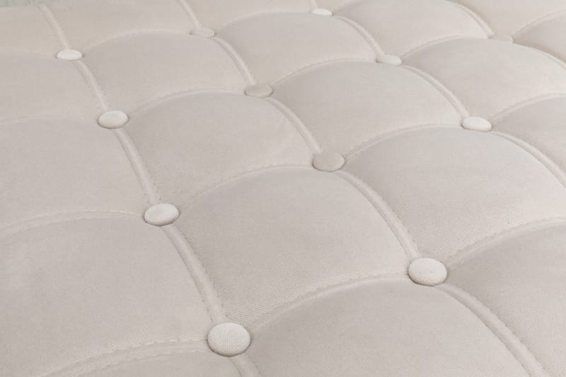 Chesterfield Deluxe Fotpall Fyrkantig 70 cm - Beige Sammet - Möbler - Stolar & fåtöljer - Pall & puff - Fotpall - Chesterfield fotpall