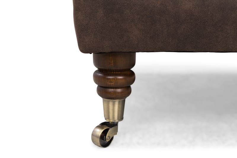 Chesterfield Deluxe Fotpall Fyrkantig 70 cm - Vintage Mörkbrun - Möbler - Stolar & fåtöljer - Pall & puff - Fotpall - Chesterfield fotpall