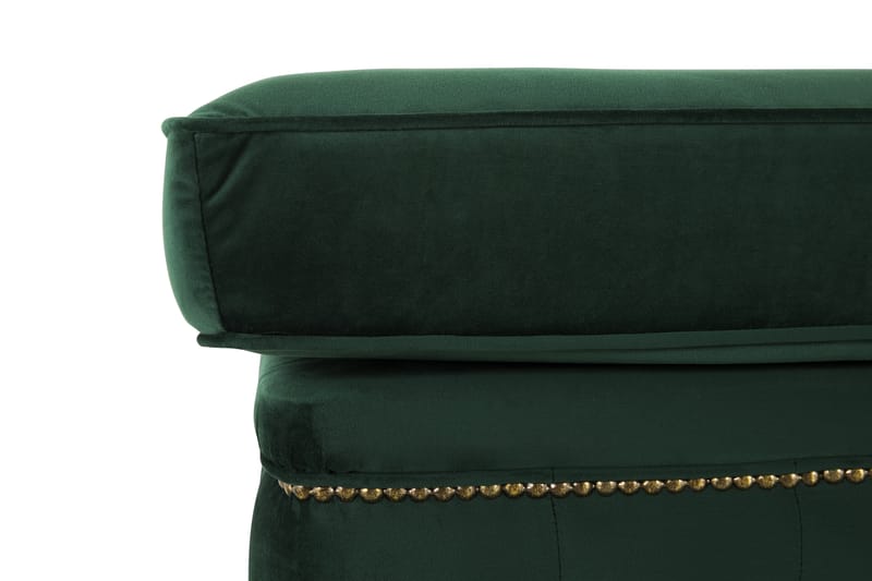 Chesterfield Deluxe Fotpall - Mörkgrön Sammet - Möbler - Stolar & fåtöljer - Pall & puff - Fotpall - Chesterfield fotpall