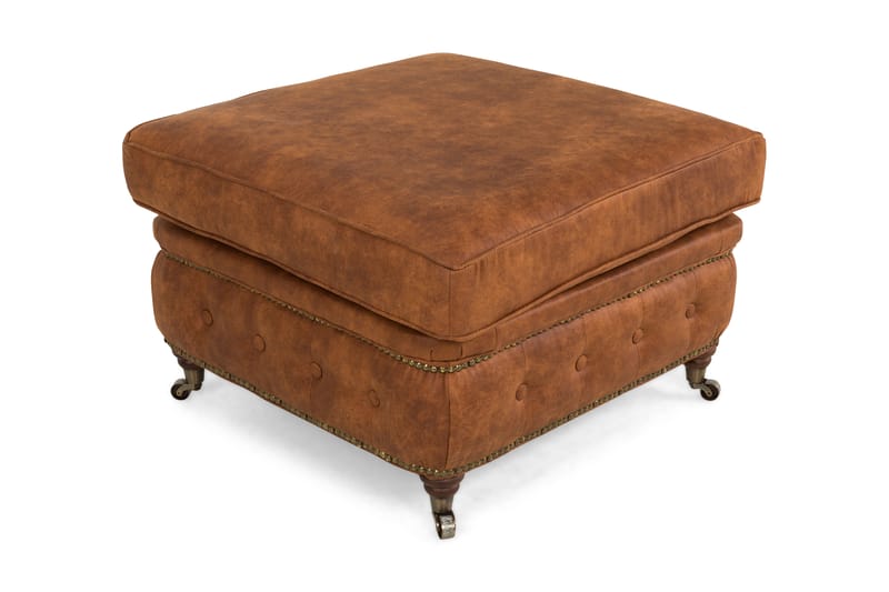 Chesterfield Deluxe Fotpall Vintage - Cognac - Chesterfield fotpall - Fotpall