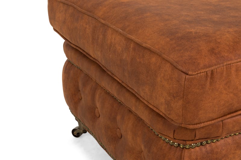 Chesterfield Deluxe Fotpall Vintage - Cognac - Möbler - Stolar & fåtöljer - Pall & puff - Fotpall - Chesterfield fotpall