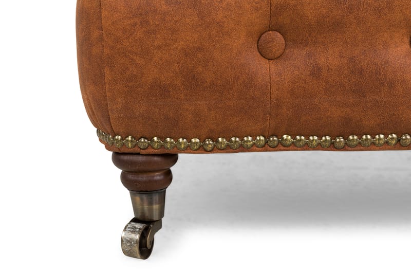 Chesterfield Deluxe Fotpall Vintage - Cognac - Möbler - Stolar & fåtöljer - Pall & puff - Fotpall - Chesterfield fotpall