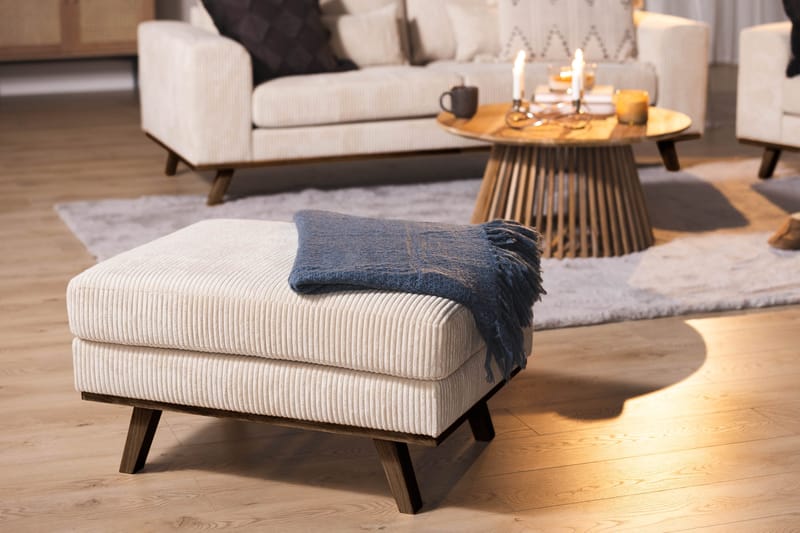 Copenhagen Fotpall Manchester - Beige - Möbler - Stolar & fåtöljer - Pall & puff - Fotpall