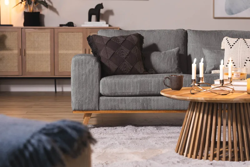 Copenhagen Fotpall Manchester - Grå - Möbler - Stolar & fåtöljer - Pall & puff - Fotpall