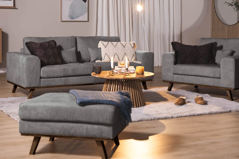 Copenhagen Fotpall Manchester - Grå - Möbler - Stolar & fåtöljer - Pall & puff - Fotpall