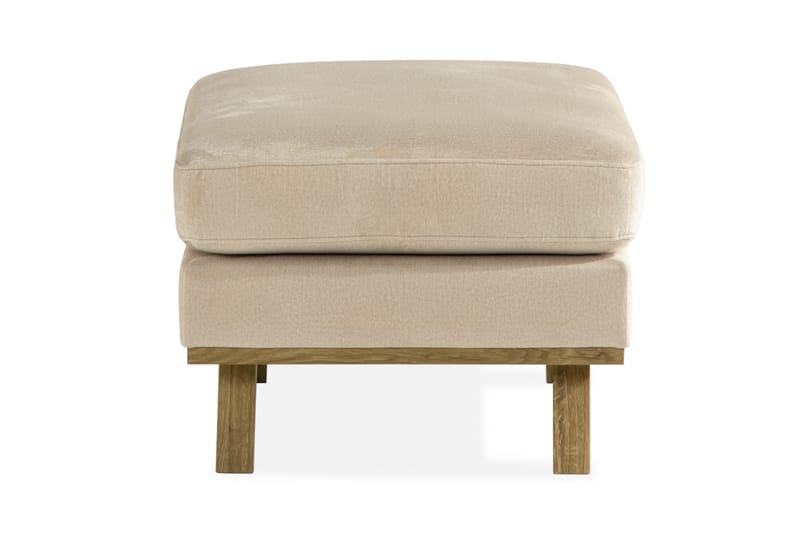 Copenhagen Fotpall Sammet - Beige - Fotpall