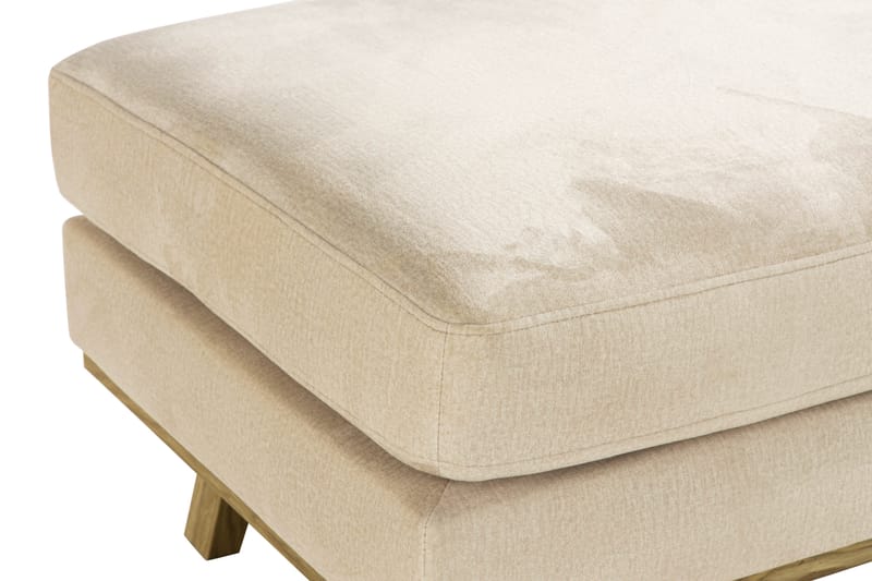 Copenhagen Fotpall Sammet - Beige - Fotpall