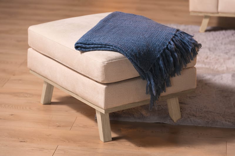 Copenhagen Fotpall Sammet - Beige - Möbler - Stolar & fåtöljer - Pall & puff - Fotpall