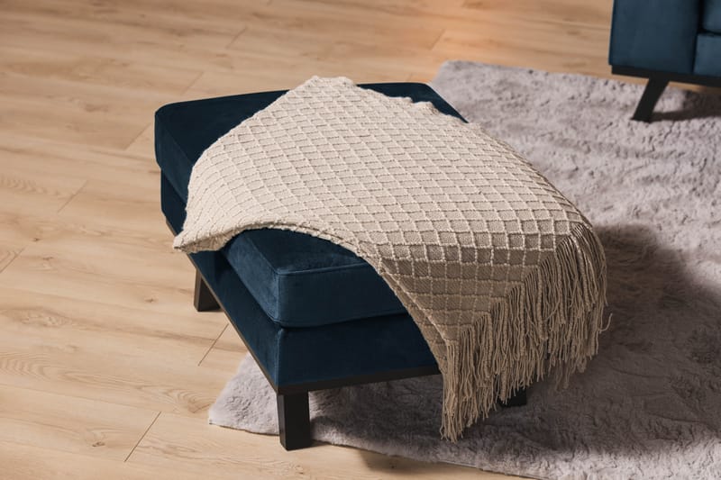 Copenhagen Fotpall Sammet - Blå - Möbler - Stolar & fåtöljer - Pall & puff - Fotpall