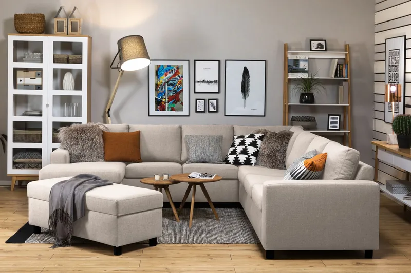 Crazy Fotpall med Förvaring 120x50 - Beige - Möbler - Stolar & fåtöljer - Pall & puff - Fotpall