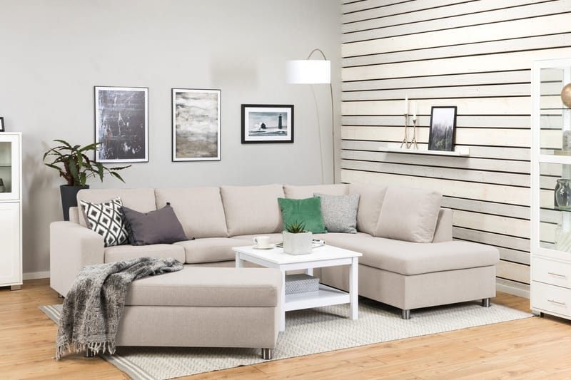 Crazy Fotpall med Förvaring 120x50 - Beige - Möbler - Stolar & fåtöljer - Pall & puff - Fotpall