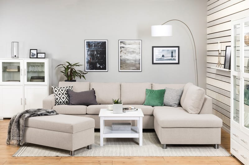 Crazy Fotpall med Förvaring 120x50 - Beige - Möbler - Stolar & fåtöljer - Pall & puff - Fotpall