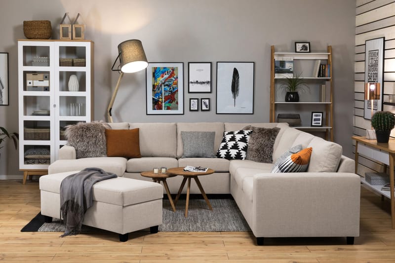 Crazy Fotpall med Förvaring 120x50 - Beige - Möbler - Stolar & fåtöljer - Pall & puff - Fotpall