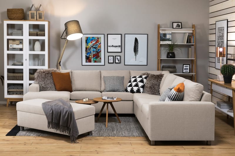 Crazy Fotpall med Förvaring 120x50 - Beige - Möbler - Stolar & fåtöljer - Pall & puff - Fotpall