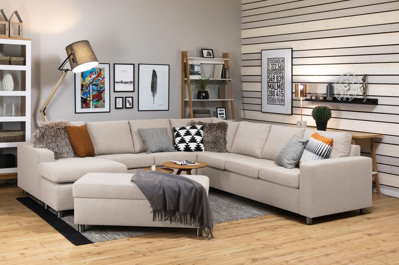 Crazy Fotpall med Förvaring 120x50 - Beige - Möbler - Stolar & fåtöljer - Pall & puff - Fotpall