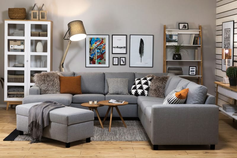 Crazy Fotpall med Förvaring 120x50 - Ljusgrå - Möbler - Stolar & fåtöljer - Pall & puff - Fotpall