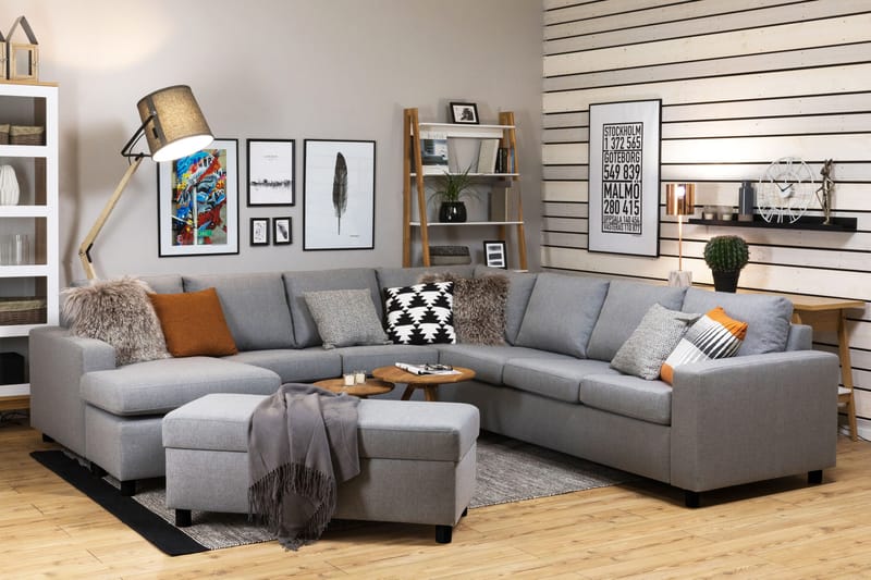 Crazy Fotpall med Förvaring 120x50 - Ljusgrå - Möbler - Stolar & fåtöljer - Pall & puff - Fotpall