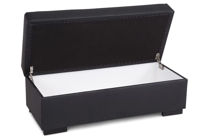 Crazy Fotpall med Förvaring 120x50 - Svart Konstläder - Möbler - Stolar & fåtöljer - Pall & puff - Fotpall