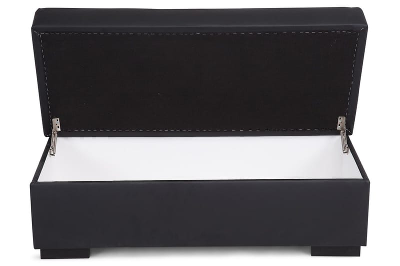 Crazy Fotpall med Förvaring 120x50 - Svart Konstläder - Möbler - Stolar & fåtöljer - Pall & puff - Fotpall