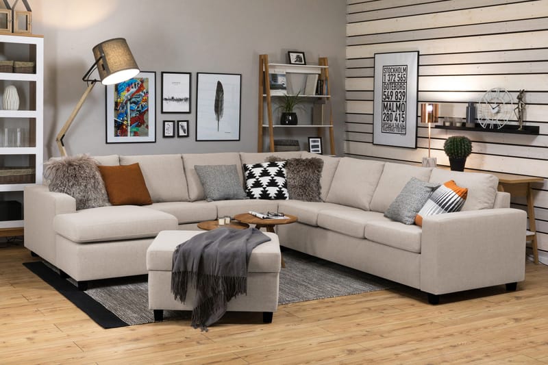 Crazy Fotpall med Förvaring 80x65 - Beige - Möbler - Stolar & fåtöljer - Pall & puff - Fotpall