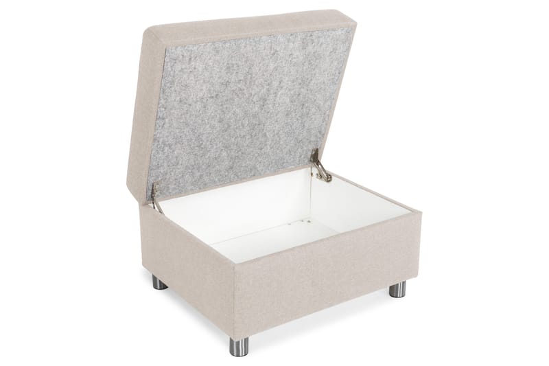 Crazy Fotpall med Förvaring 80x65 - Beige - Möbler - Stolar & fåtöljer - Pall & puff - Fotpall