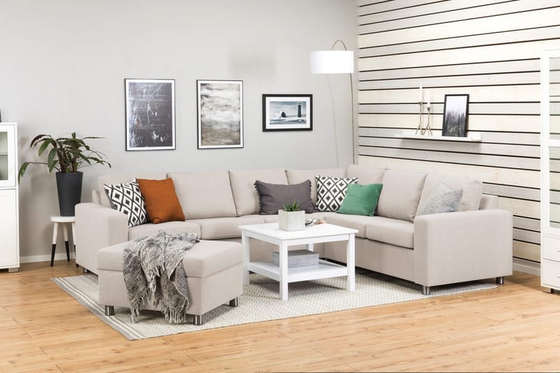 Crazy Fotpall med Förvaring 80x65 - Beige - Möbler - Stolar & fåtöljer - Pall & puff - Fotpall