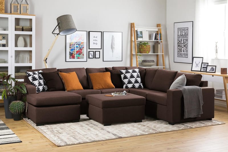 Crazy Fotpall med Förvaring 80x65 - Brun - Möbler - Stolar & fåtöljer - Pall & puff - Fotpall