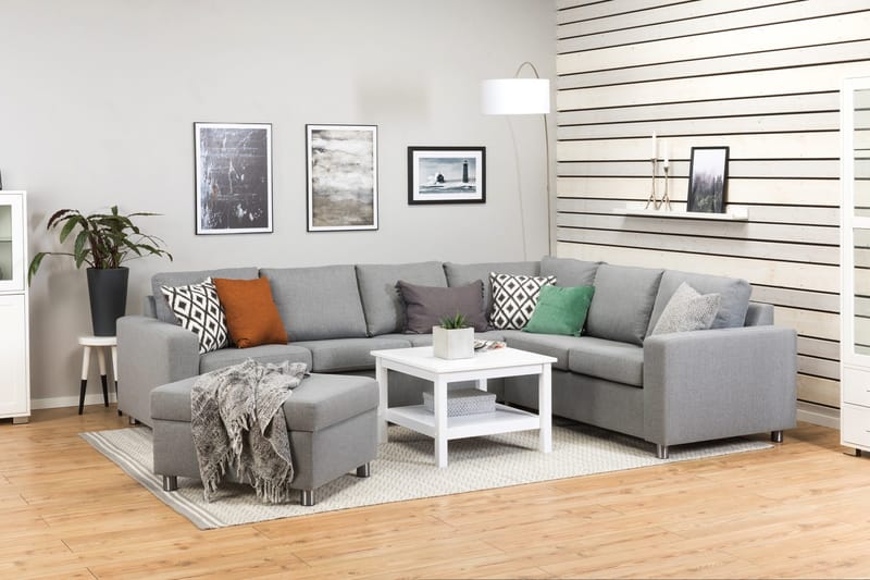 Crazy Fotpall med Förvaring 80x65 - Ljusgrå - Möbler - Stolar & fåtöljer - Pall & puff - Fotpall