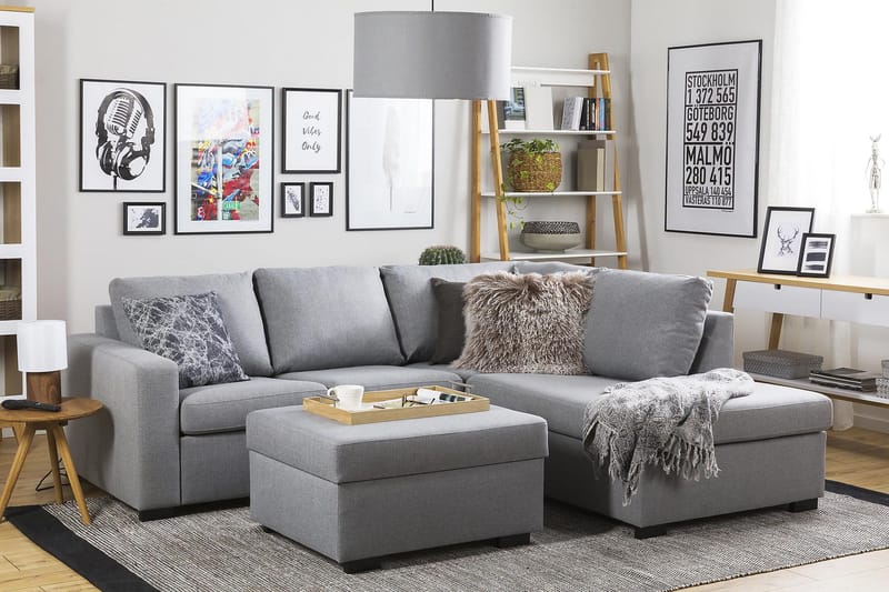 Crazy Fotpall med Förvaring 80x65 - Ljusgrå - Möbler - Stolar & fåtöljer - Pall & puff - Fotpall