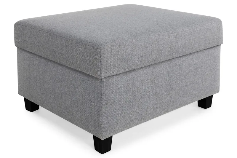 Crazy Fotpall med Förvaring 80x65, Ljusgrå