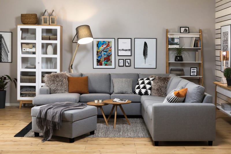 Crazy Fotpall med Förvaring 80x65 - Ljusgrå - Möbler - Stolar & fåtöljer - Pall & puff - Fotpall