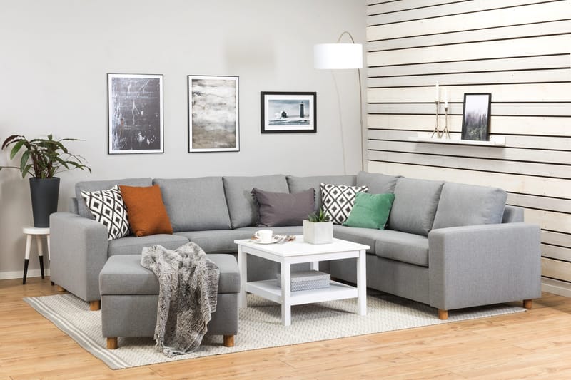 Crazy Fotpall med Förvaring 80x65 - Ljusgrå - Möbler - Stolar & fåtöljer - Pall & puff - Fotpall