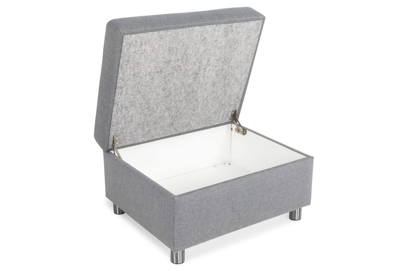 Crazy Fotpall med Förvaring 80x65 - Ljusgrå - Möbler - Stolar & fåtöljer - Pall & puff - Fotpall