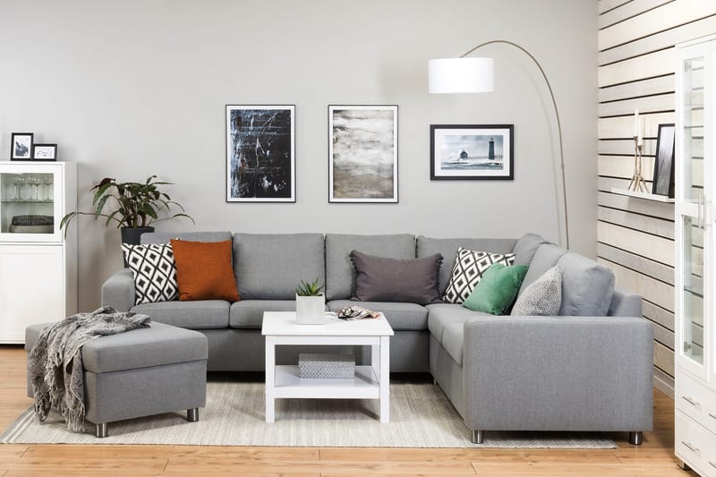 Crazy Fotpall med Förvaring 80x65 - Ljusgrå - Möbler - Stolar & fåtöljer - Pall & puff - Fotpall