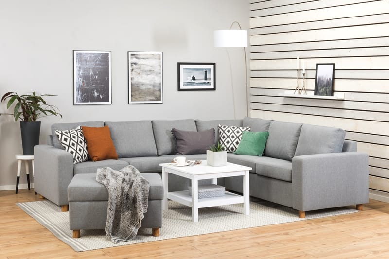 Crazy Fotpall med Förvaring 80x65 - Ljusgrå - Möbler - Stolar & fåtöljer - Pall & puff - Fotpall