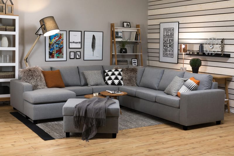 Crazy Fotpall med Förvaring 80x65 - Ljusgrå - Möbler - Stolar & fåtöljer - Pall & puff - Fotpall