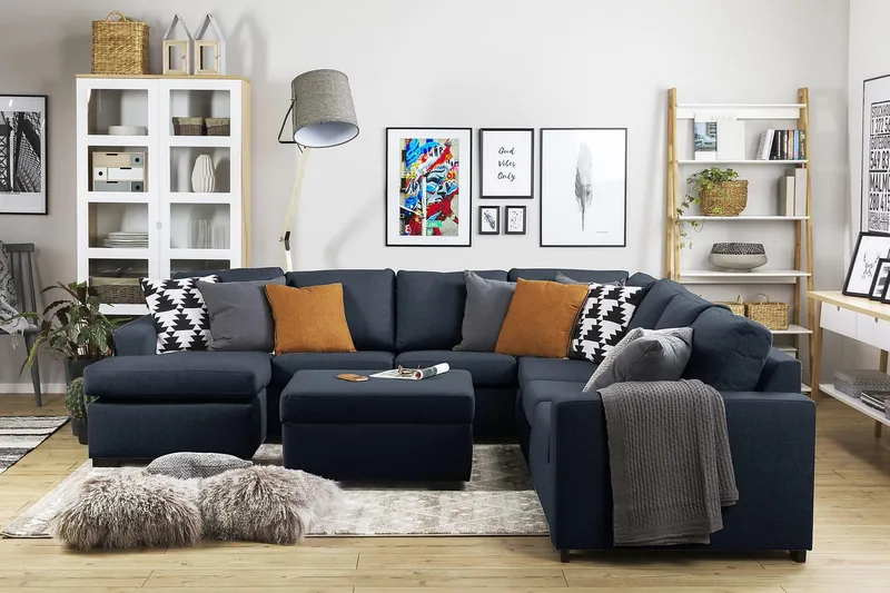 Crazy Fotpall med Förvaring 80x65 - Mörkblå - Möbler - Stolar & fåtöljer - Pall & puff - Fotpall