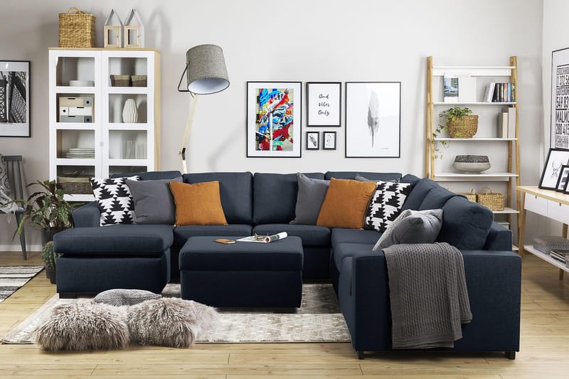 Crazy Fotpall med Förvaring 80x65 - Mörkblå - Möbler - Stolar & fåtöljer - Pall & puff - Fotpall