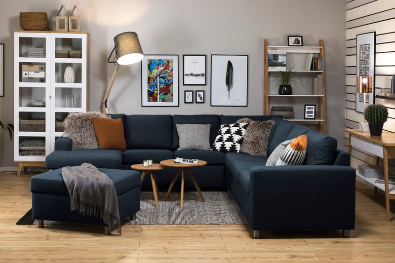 Crazy Fotpall med Förvaring 80x65 - Mörkblå - Möbler - Stolar & fåtöljer - Pall & puff - Fotpall