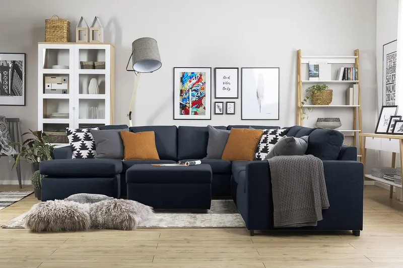 Crazy Fotpall med Förvaring 80x65 - Mörkblå - Möbler - Stolar & fåtöljer - Pall & puff - Fotpall