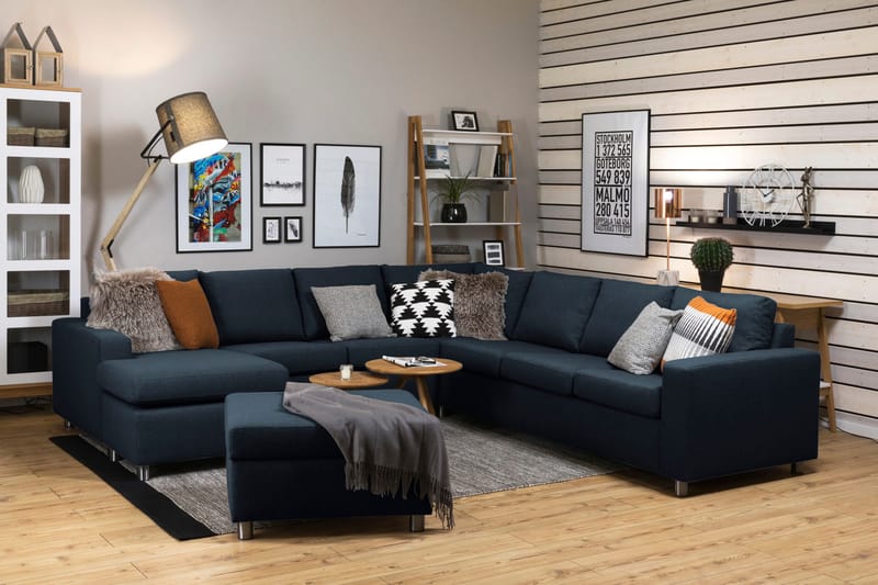 Crazy Fotpall med Förvaring 80x65 - Mörkblå - Möbler - Stolar & fåtöljer - Pall & puff - Fotpall