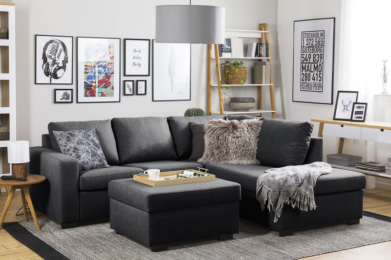 Crazy Fotpall med Förvaring 80x65 - Mörkgrå - Möbler - Stolar & fåtöljer - Pall & puff - Fotpall