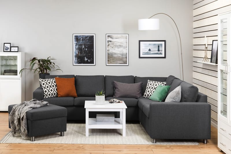 Crazy Fotpall med Förvaring 80x65 - Mörkgrå - Möbler - Stolar & fåtöljer - Pall & puff - Fotpall