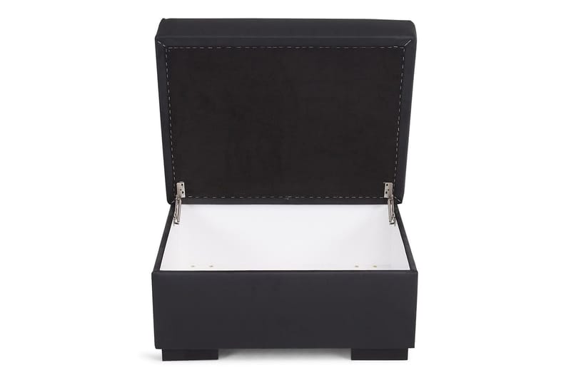 Crazy Fotpall med Förvaring 80x65 - Svart Konstläder - Möbler - Stolar & fåtöljer - Pall & puff - Fotpall