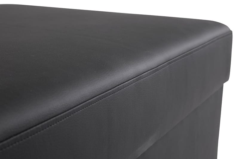 Crazy Fotpall med Förvaring 80x65 - Svart Konstläder - Möbler - Stolar & fåtöljer - Pall & puff - Fotpall