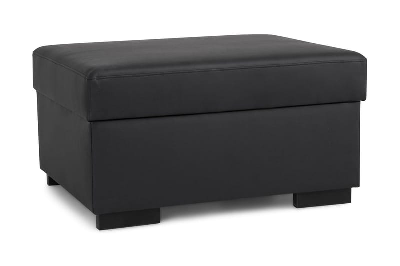 Crazy Fotpall med Förvaring 80x65 - Svart Konstläder - Möbler - Stolar & fåtöljer - Pall & puff - Fotpall