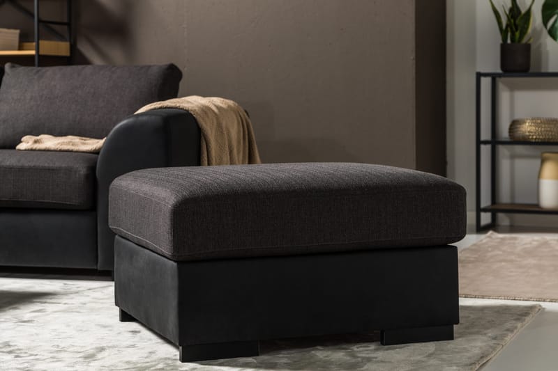 Cuba Fotpall - Svart/Grå - Möbler - Stolar & fåtöljer - Pall & puff - Fotpall